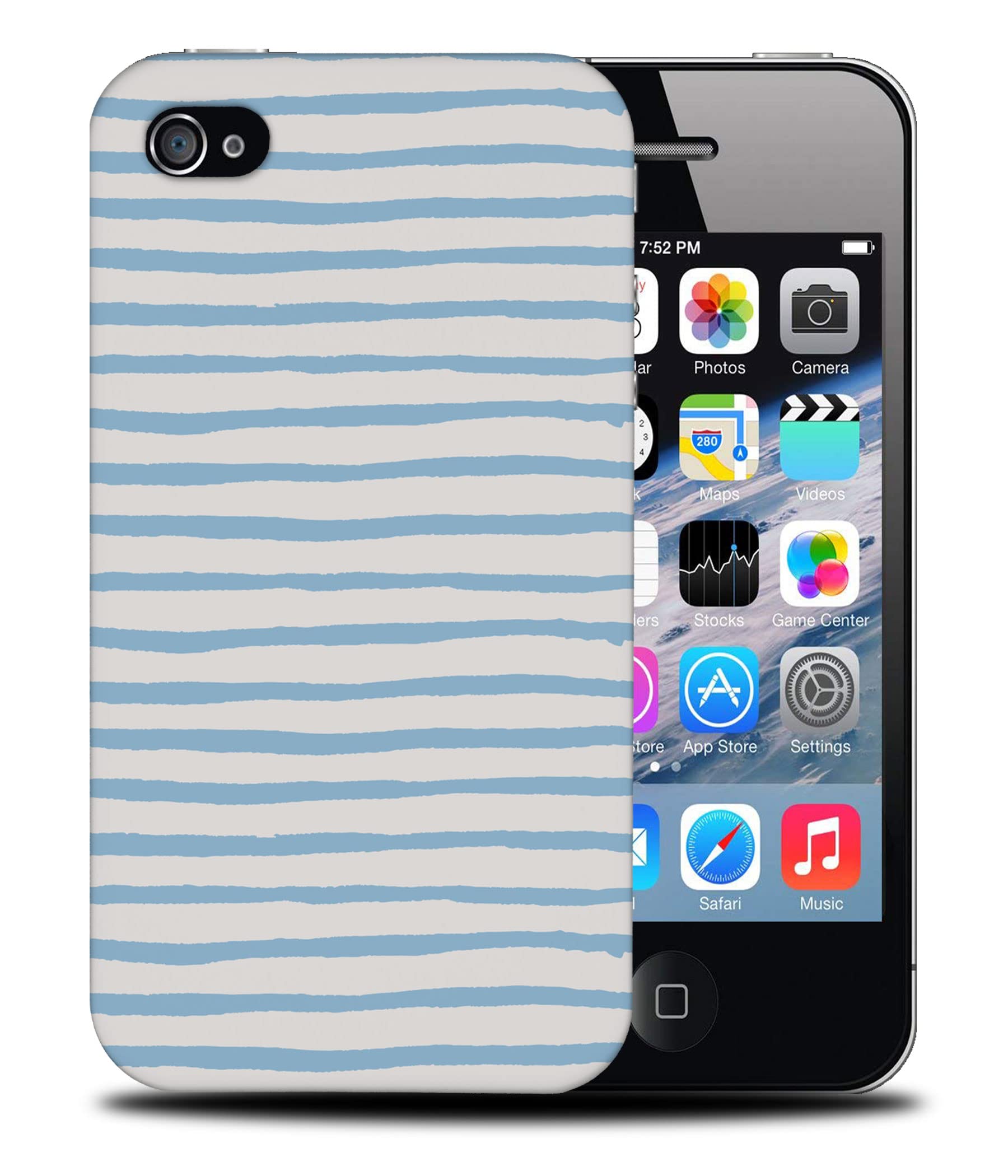 Amazon.com: Blue Lines Pattern 28 Phone CASE Cover for Apple